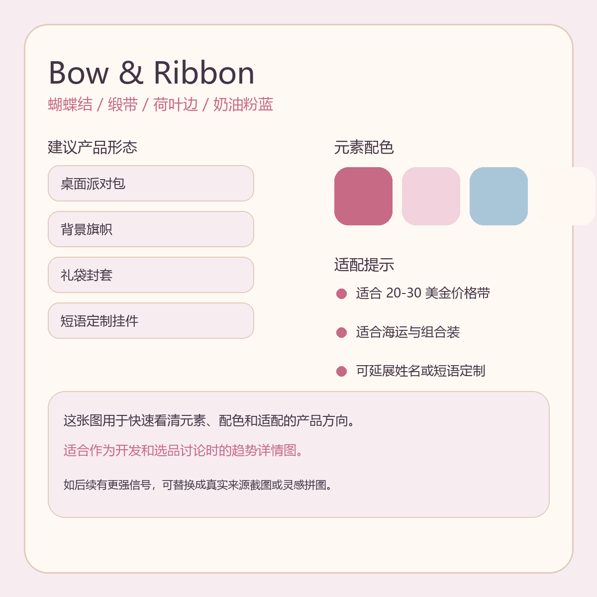 丝带蝴蝶结元素趋势图